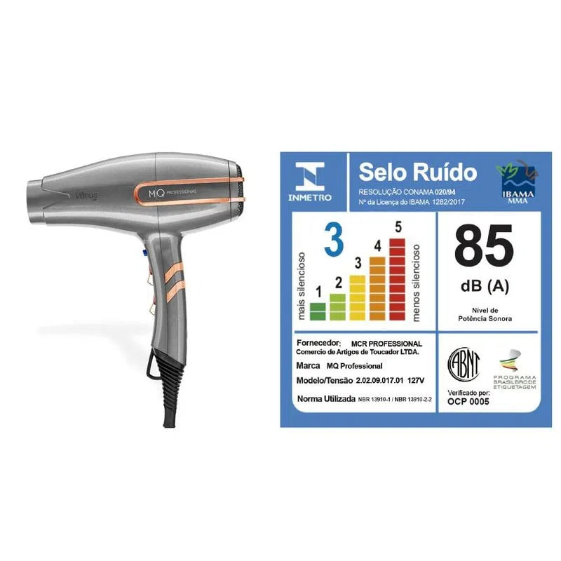 Secador de Cabelo Profissional MQ Vênus 2400W